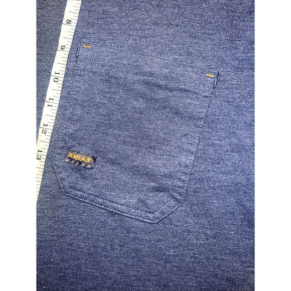 Ariat Men's Rebar Workman Full Cover Slate Heather T-shirt 10039179 - Picture 4 of 5